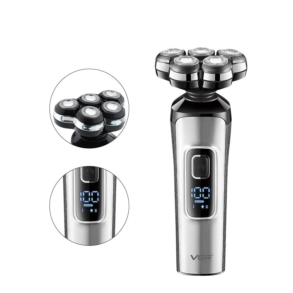 Washed LCD Digital Display New Rechargeable Floating Shaver